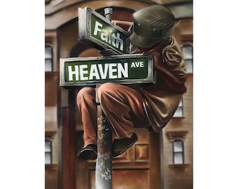 Salaam Muhammad "Refuge" Art Print, Black Spiritual Art / Motivational