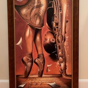 Balletic Tune / Salaam Muhammad / Framed African American Art / Ballet -Music Art / Art Print / Black Art Framed / Framed Art