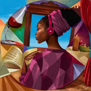 You&#39;re Enough - Salaam Muhammad - African American Art - Black Art - Black woman art - Motivational art - Fine art - UNFRAMED