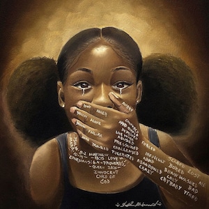 Words We Never Said / Salaam Muhammad / African American Art / Black Art / Black Woman Art / Inspirational Art / UNFRAMED