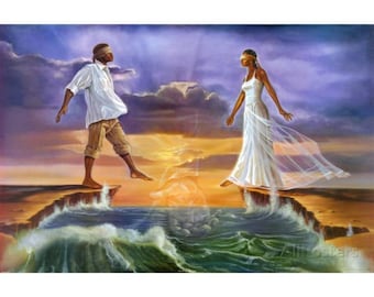 Step Out on Faith Art Print – Kevin A Williams, Black Love (24x36 UNFRAMED)