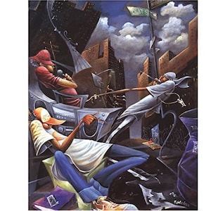 Beat Street / Frank Morrison / Black Art / African American Art / Urban Art / Hip Hop Rapping / UNFRAMED