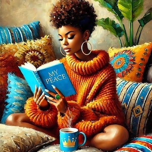 My Peace / African American Art / Black Art / Inspirational Art / Black Woman Art / UNFRAMED/ PRINT ONLY