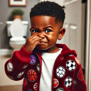 Kids Funny African American Bathroom Wall Decor/ Black Boy Bathroom Art / Kids Bathroom Art Prints/ African American Art / PRINT/ UNFRAMED