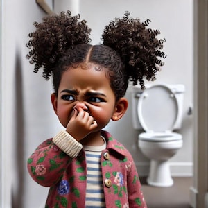 Black Girl Bathroom Art / Funny African American Bathroom Wall Art / Kids Bathroom Art / African American Art / Black Art / PRINT / UNFRAMED