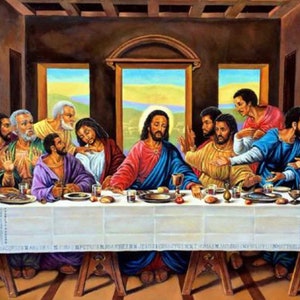 The Last Supper /Jean Francois / African American Art / Black Art / Religious-Spiritual Art / UNFRAMED