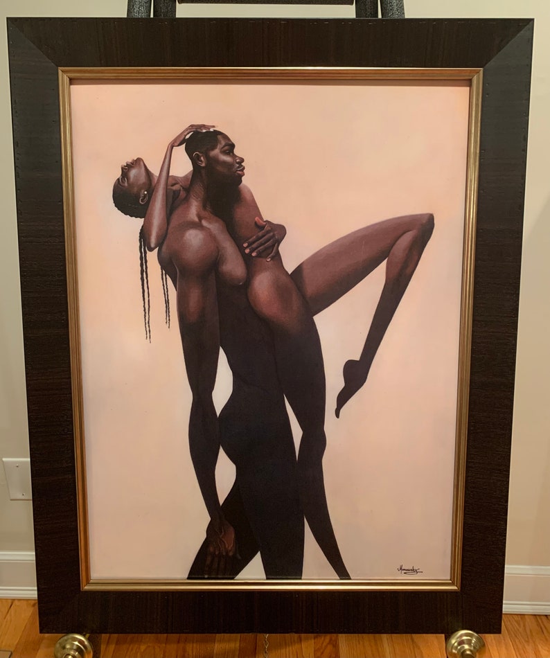 Take Me Away Art Print - Manasseh Johnson / Black Love, Romantic African American Art (UNFRAMED) image 4