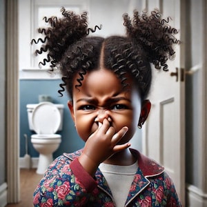 Black Girl Bathroom Art / Funny African American Bathroom Wall Decor/ Kids Bathroom Art Prints/ African American Art / PRINT/ UNFRAMED