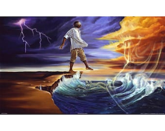 Step Out on Faith Art Print by Kevin A Williams (23x38 inches)