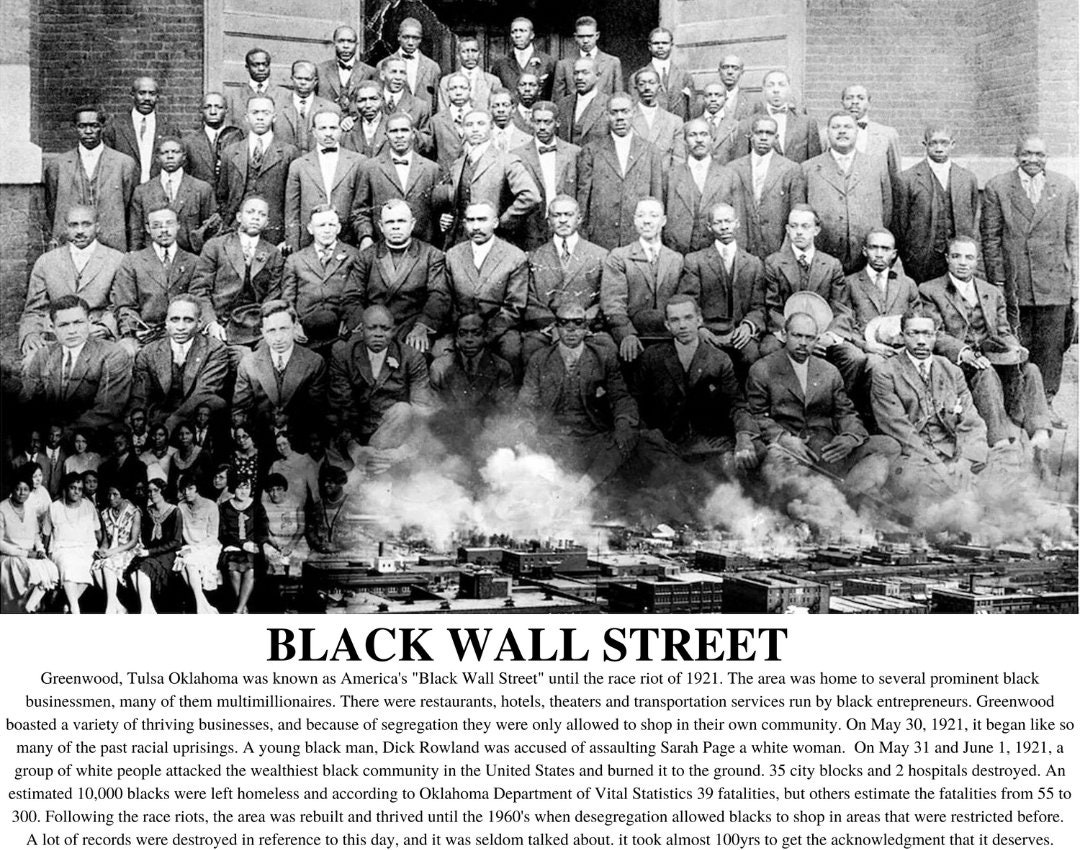 Black Wall Street Art Print Poster / Black Art / African American Art