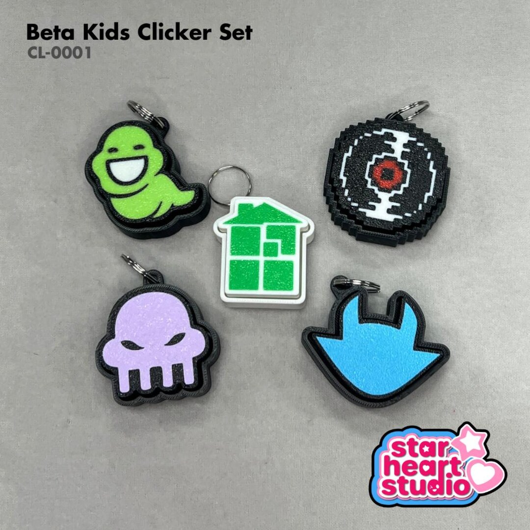 Homestuck-inspired Fidget Clicker Keychains | Beta Kids Set of 5 - Etsy