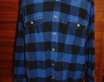 Vintage Field & Stream Men's Plaid Heavy Flannel Button Up Shirt Size XL