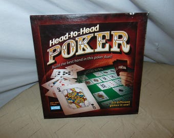 Head-to-Head Poker Card Board Game 2005 Parker Bros New In Box 6 Different Games