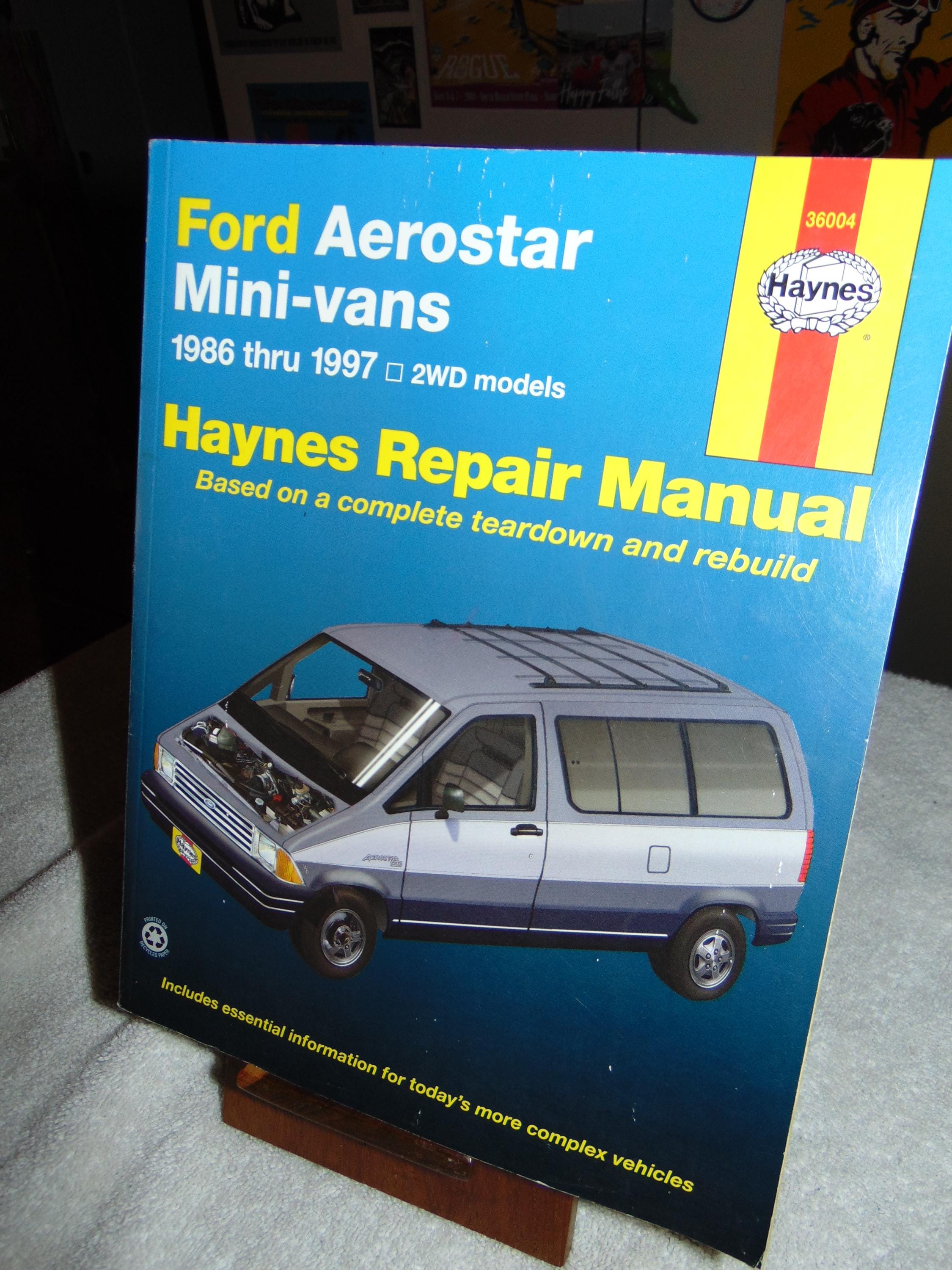 新古品　ヘインズ　整備本　洋書　FORD AEROSTAR Ford Aerostar Mini-vans Haynes 36004 Repair Manual 1986-1997 - Etsy