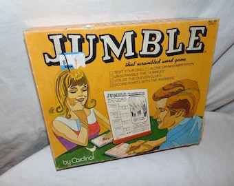 Vintage 1975 Word Scramble JUMBLE Game No.10 Cardinal Chicago Tribune Complete