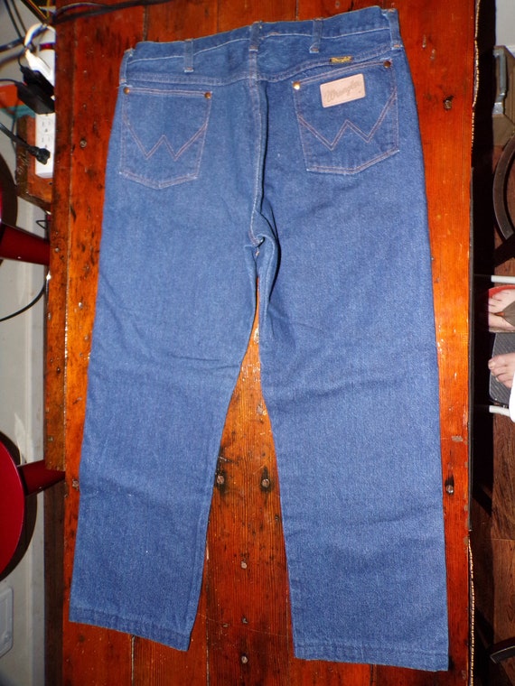 Vintage Wrangler 13MWZ Jeans Distressed Denim Tag Size 36 X 32 - Etsy
