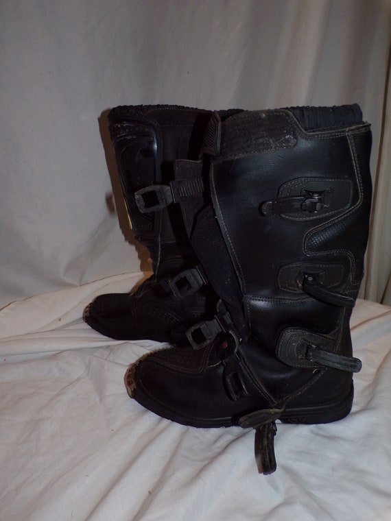 Vintage Thor Motocross Boots Size 6 Women s Black Buckle Closure