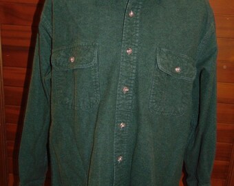 Vintage Field & Stream Men's Plaid Heavy Flannel Button Up Shirt Size XL