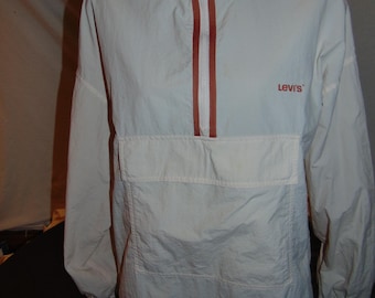 Vintage Levis Anorka Jacket Size XL Quarter Zip Windbreaker Pullover