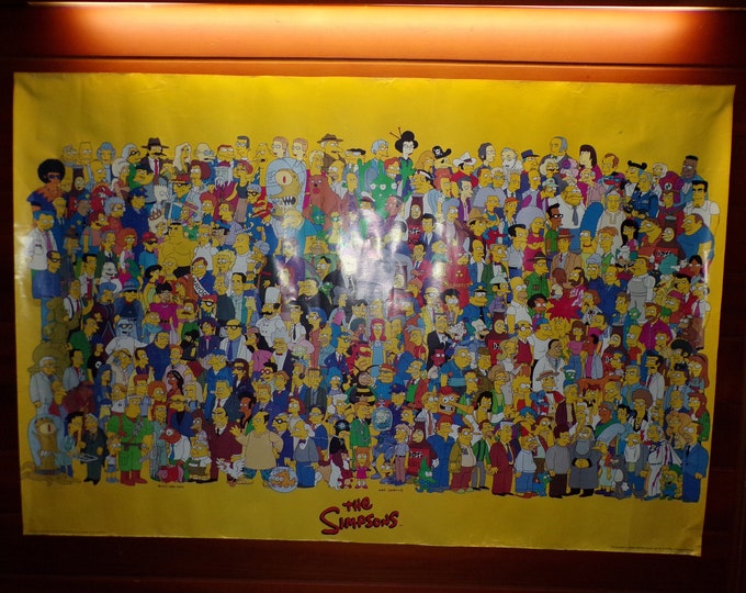 1998 the Simpsons Characters of Springfield Poster 36 X 24 Impact ...
