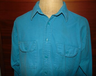 Vintage Five Brother Flannel Shirt Men's XL 17-17 1/2 Button Up USA Made