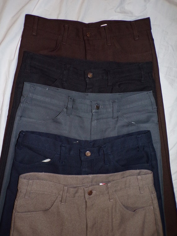 Vintage Levis Brown Boot Cut Pants Dacron Polyester Black/ - Etsy Australia