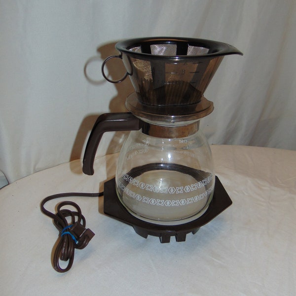Vintage Melitta CW-30 5.75" Electric Coffee Warmer & Coffee Pot