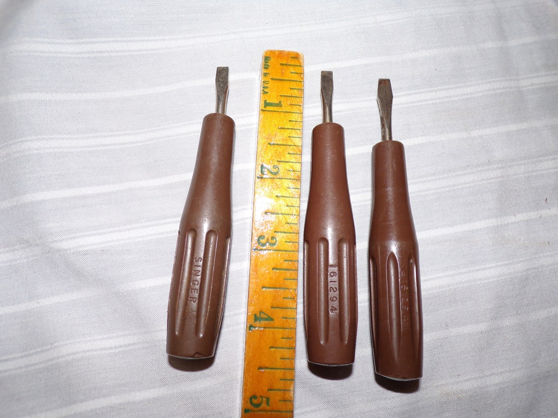 Set 3 Vintage Brown Simanco Singer Sewing Machine Screwdrivers | Etsy