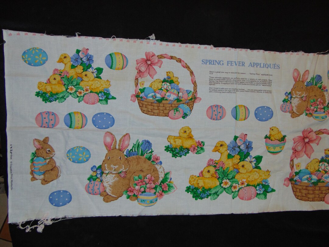 Cranston Print Works Spring Fever Applique Printed Fabric 1 Full Panel