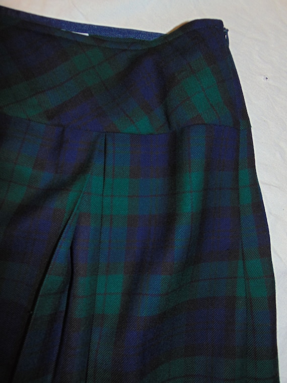 Vintage Pendleton Plaid Wool Pleated Skirt Size 12