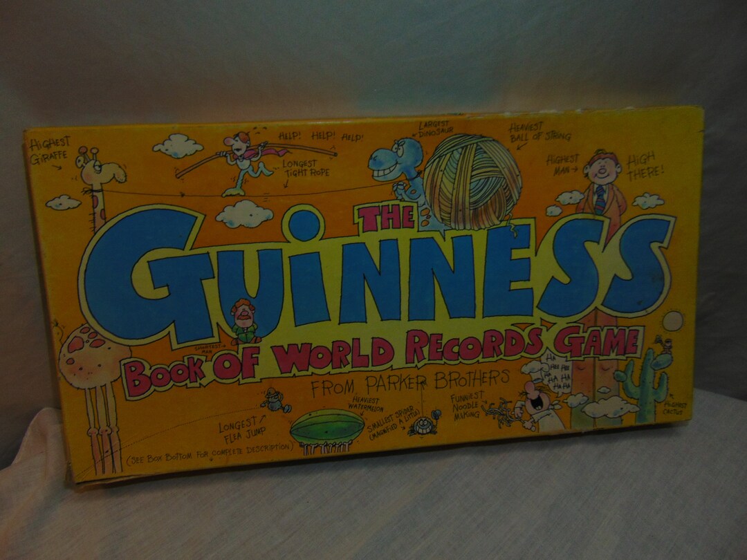 Vintage Parker Brothers 1980 the Guinness Book of World Records Board