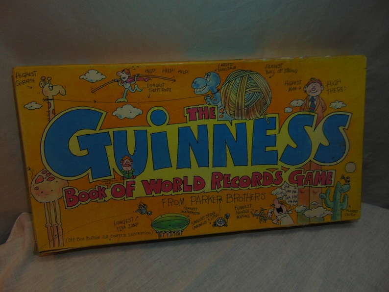 Vintage Parker Brothers 1980 the Guinness Book of World Records Board