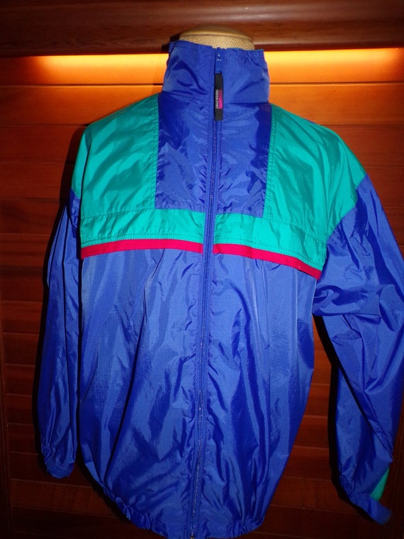 Lot of 2 Vintage Sierra Sport Nylon Windbreaker Jackets Large
