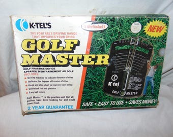 New Vtg NOS 1976 K-Tel Golf Master Portable Driving Range With Pegs & Instructio