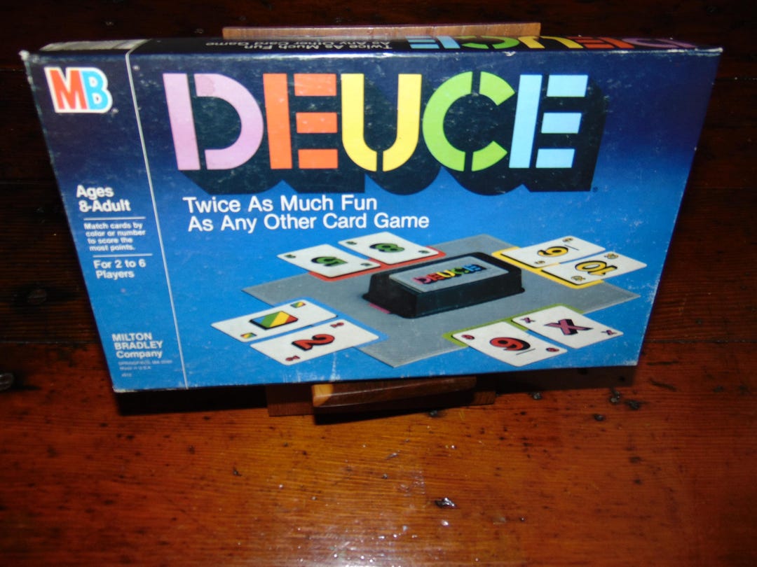Vintage 1985 Deuce Card Game by Milton Bradley Ages 8+ 2-6 Players
