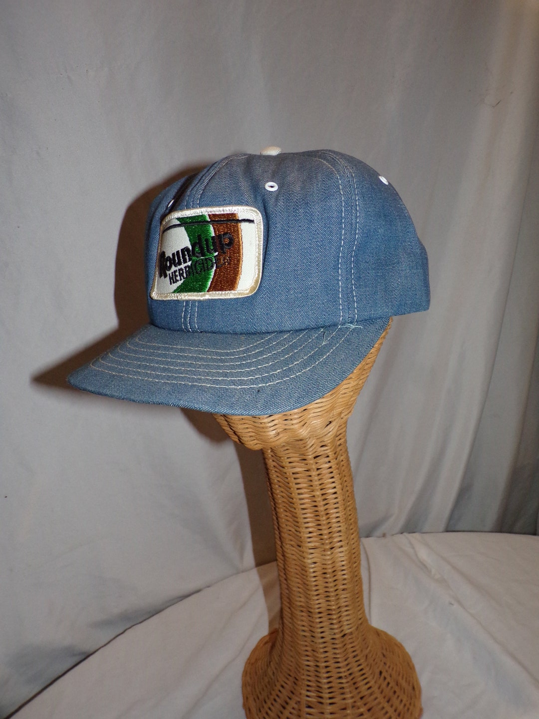 Vintage Round up Herbicide Farming Patch Denim Trucker Hat Cap Etsy