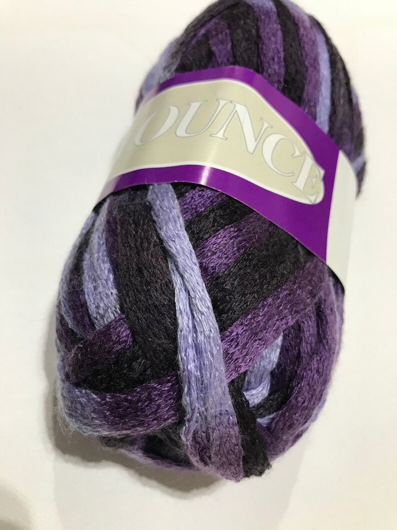 Lilac and Deep Purple Color 30. Knitting Fever Flounce Yarn