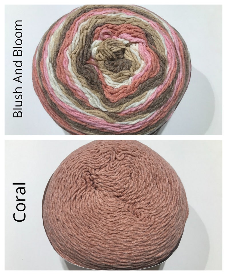 Caron Cotton Cakes Yarn. Amethyst Sky Aqua Breeze Coral Etsy