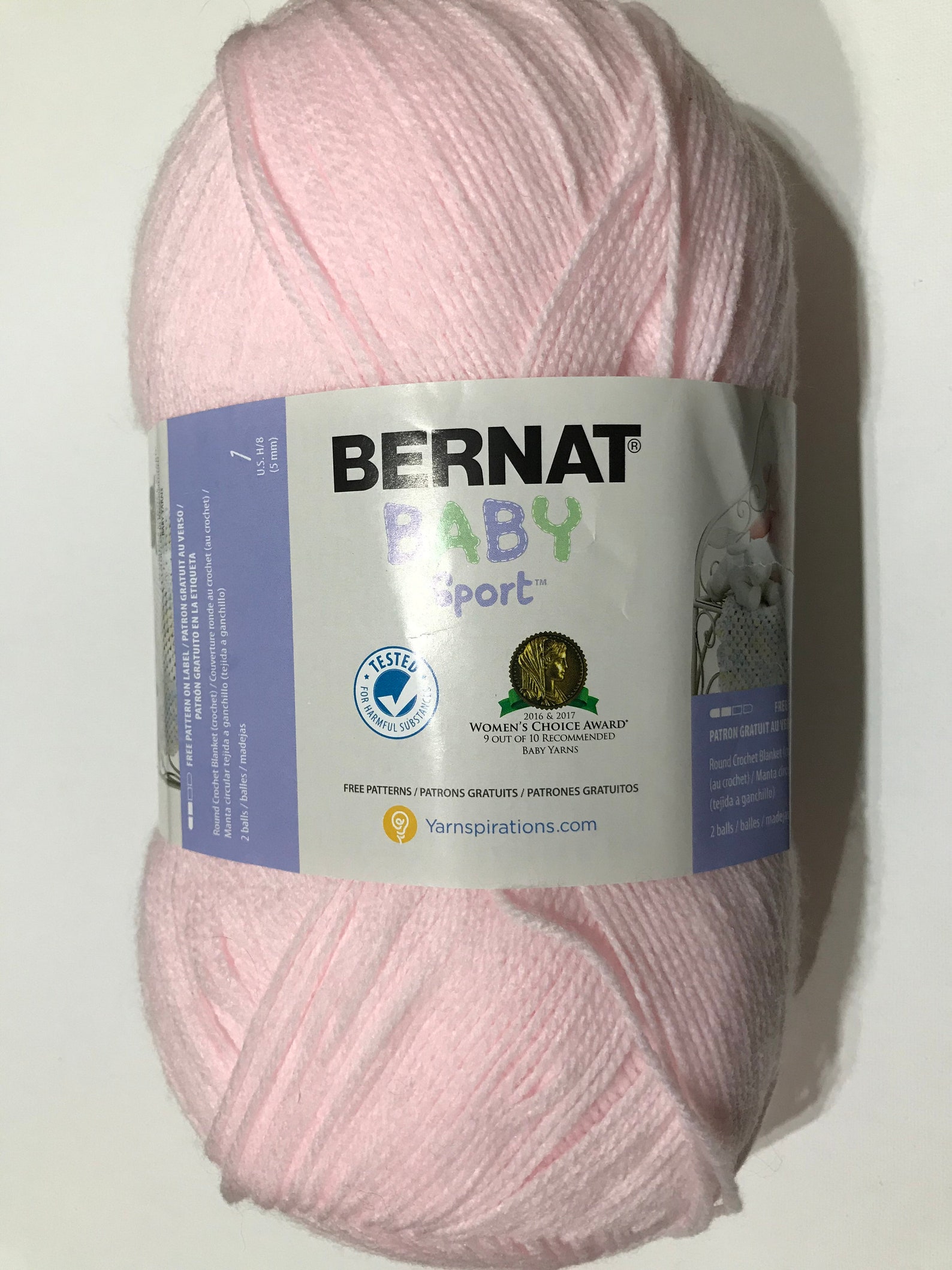 Bernat Baby Sport Baby Pink Yarn Etsy