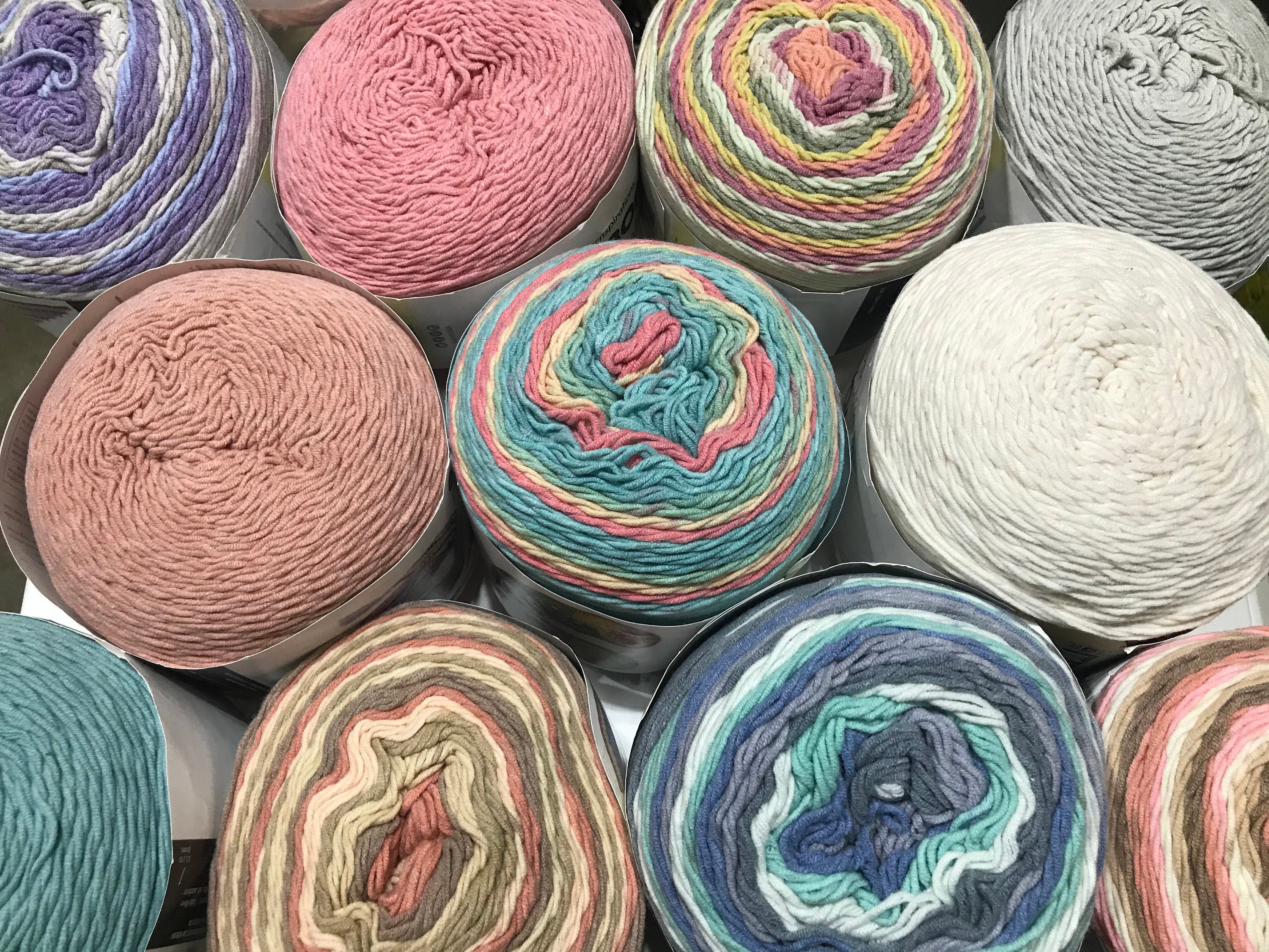 Caron Cotton Cakes Yarn. Amethyst Sky Aqua Breeze Coral Etsy