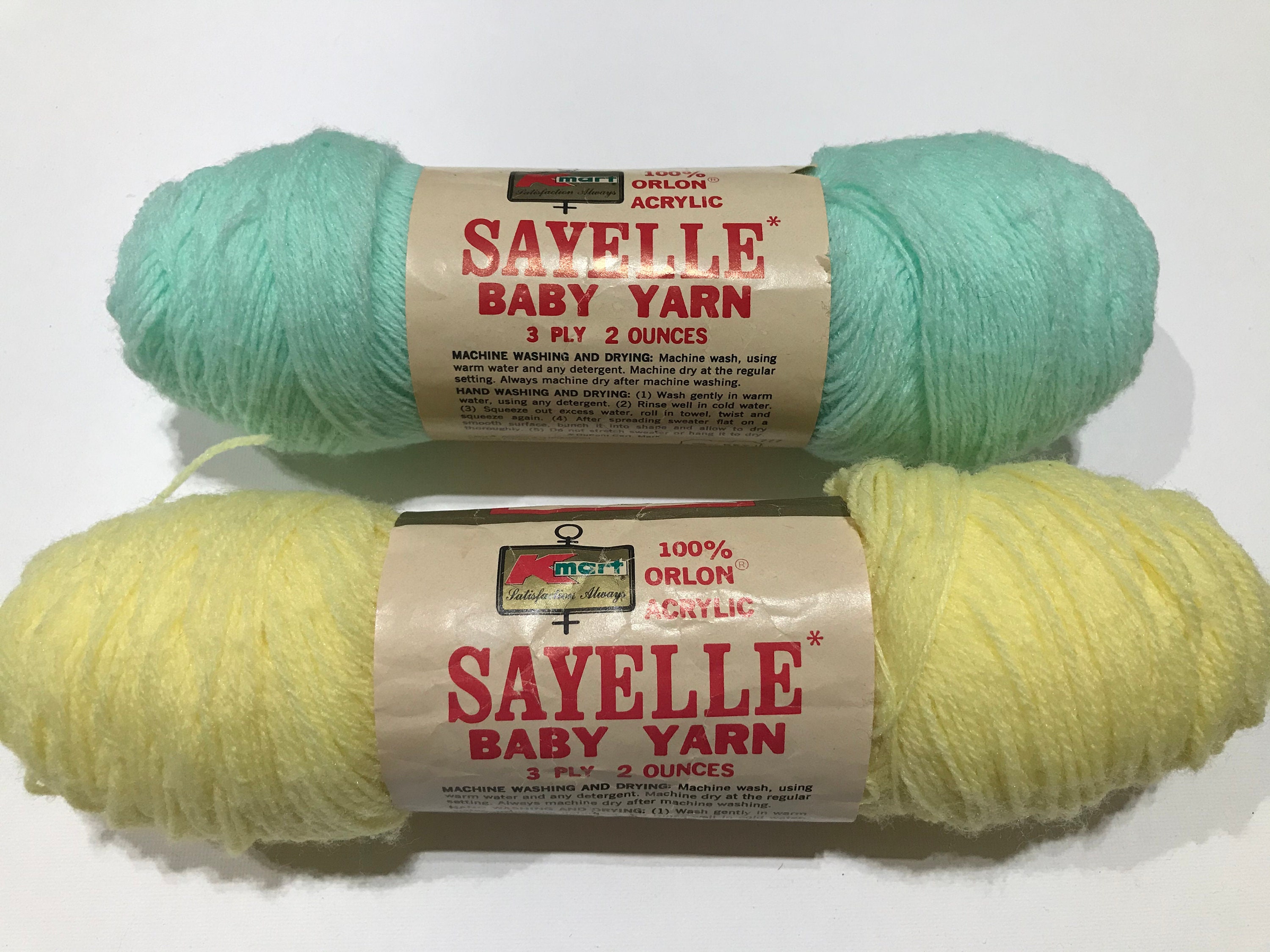 Vintage Kmart Sayelle Knitting Crochet Yarn Partial Oz