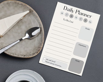 Digital Daily Planner Template | To Do List | Daily Planner Bundle | Editable Daily Planner Template | Organize Planner | Goal Tracking