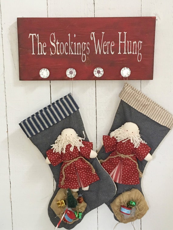 Stocking Hanger For Wall The Stockings Were Hung Christmas Etsy