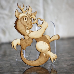 Discord - Mini Wood Laser Cut - Art by NekoCrispy