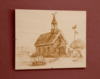 Ponyville Schoolhouse by Baron Engel - Laser Etch