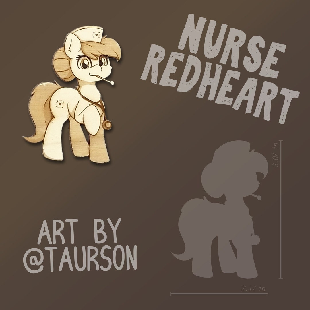 Nurse Redheart - Mini Wood Laser Cut - Art by Taurson - Etsy, image size:1080x1080