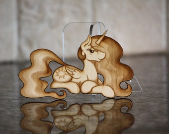 Princess Celestia - Etched wood miniature