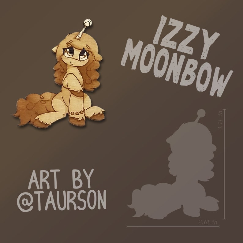 Izzy Moonbow Mini Wood Laser Cut Art by Taurson image 1