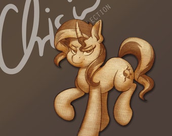 Sunset Shimmer - Mini Wood Laser Cut - Arte por NekoCrispy