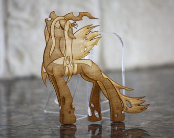 Queen Chrysalis - Mini Wood Laser Cut - Art by NekoCrispy